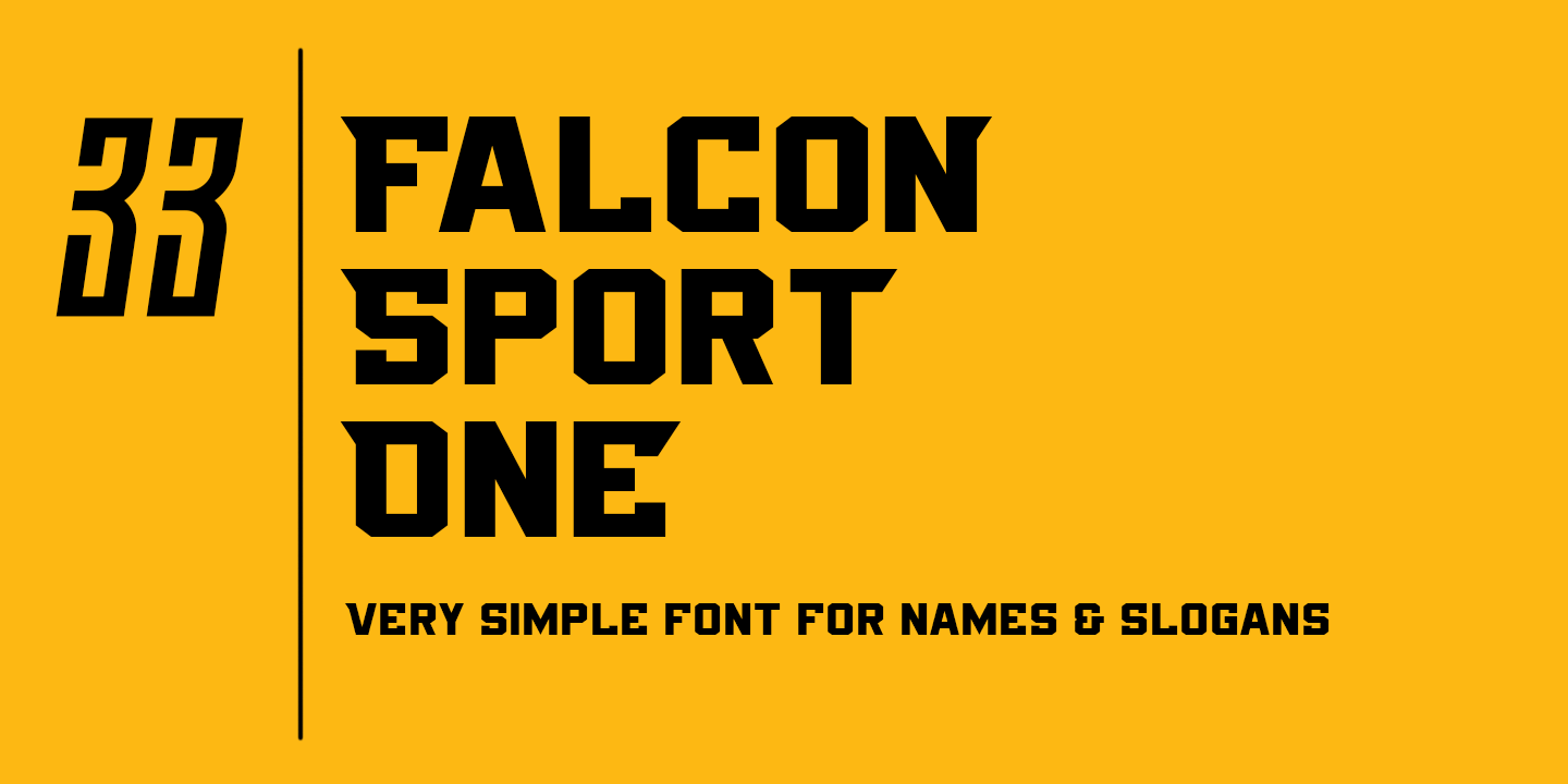 Falcon Sport One Italic Font preview